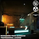 Cyberpunk Bathroom Environment (Unreal Engine - Unity)