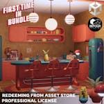 Retro Pop Art Living Space Environment (Unity)