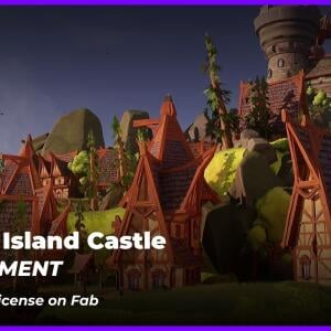 Stylized island Castle Environment
