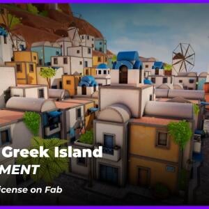 Stylized Greek Island Environment