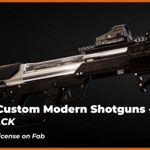 FPS 4K Custom Modern Shotguns - VOL.2 (Unreal Engine)