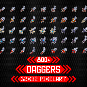 Item Icons - Daggers 32x32 Pixelart