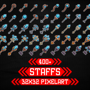 Item Icons - Staff 32x32 Pixelart