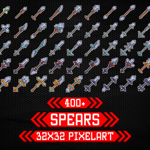 Item Icons - Spear 32x32 Pixelart