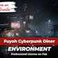Fuyoh Cyberpunk Diner Environment