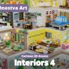 Cozy Cartoon Rooms Interior 4