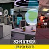 Low Poly Sci-Fi Cyberpunk Interiors