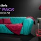 Turquoise Sofa - Asset Pack (Unreal Engine)