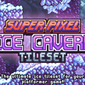 Super Pixel Ice Cavern Tileset