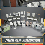 Suburbs VOL.31 - More Bathrooms (Nanite and Low Poly)