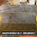 Realistic Materials VOL.12 - Town Surfaces 3 (45+ Materials)