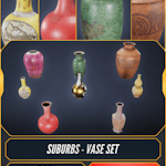 Suburbs - Vase Set - PBR Game Ready