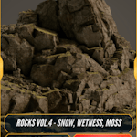Rocks VOL.4 - Snow, Wetness, Moss (Nanite)