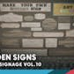 Signage VOL.10 - Wooden Signs (Nanite and Low Poly)