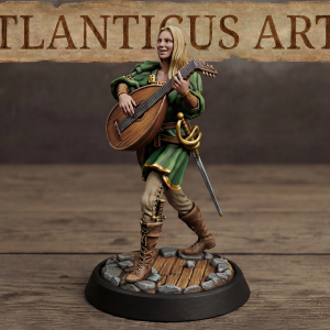 Female Elf Bard - Isolde Nightstring - Lute
