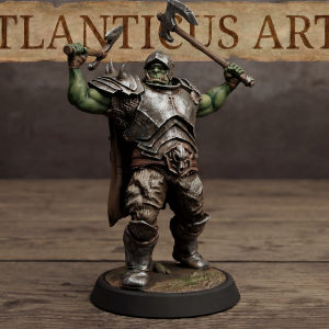 Male Half-Orc Fighter - Gorak Brokenfang - Handaxes