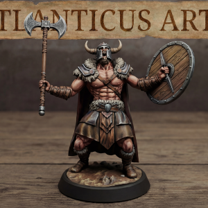 Male Human Barbarian - Sven Bloodaxe - Battleaxe Raging