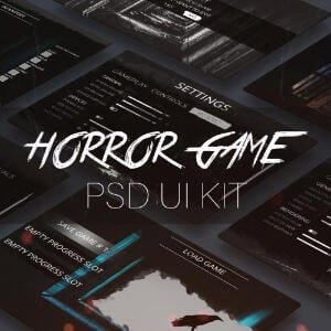 Horror Game PSD UI Kit