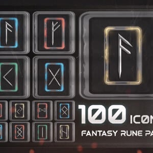 100 Fantasy Rune Icons Pack