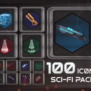 100 Sci-Fi Icons Pack