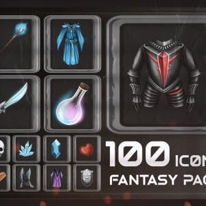 100 Fantasy Icons Pack