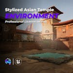 Stylized Asian Temple