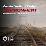 Coastal Wetland & Railroad Bridge