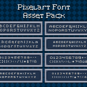 Pixelart Fonts Asset Pack