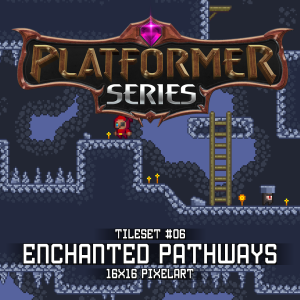 Platformer Series Enchanted Pathways Tileset 16x16 Pixelart
