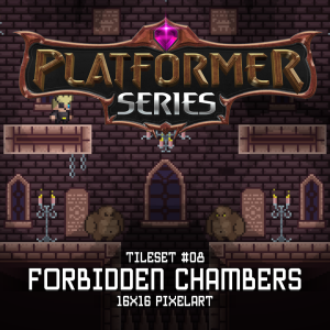 Platformer Series Forbidden Chambers Tileset 16x16 Pixelart
