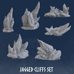Mountain: Jagged Cliffs & Spiky Rocks Set (6 Models)