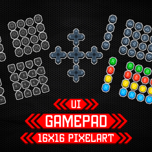 UI Gamepad Buttons 16x16 Pixelart