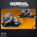 Arsenal terrain: Wrecked Mechs
