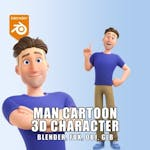 Cartoon Man Character