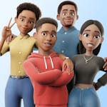 Cartoon Black Family