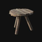 Prop - Wooden Stool A