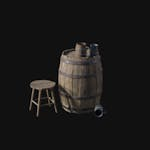 Prop - Barrel Table C