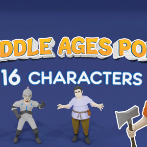 Medieval Lowpoly Toon Characters 