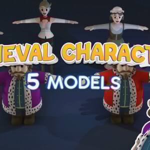 Medieval Characters with Props