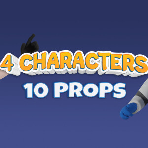 Sci-Fi Toon Characters with Props