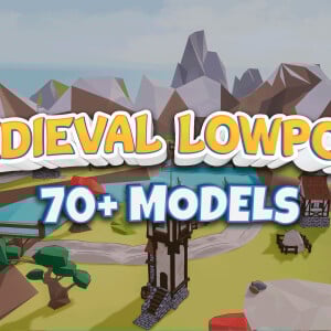 Medieval Lowpoly City with Toon Shader