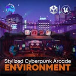 Stylized Cyberpunk Arcade Environment