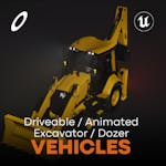 Driveable / Animated Excavator / Dozer ( Material Variations )