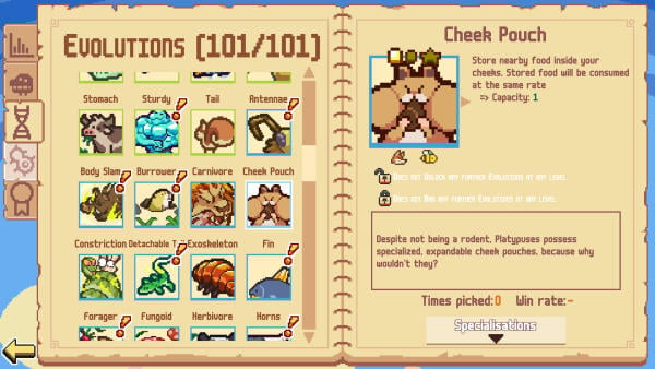 Everything is Crab: The Animal Evolution Roguelite